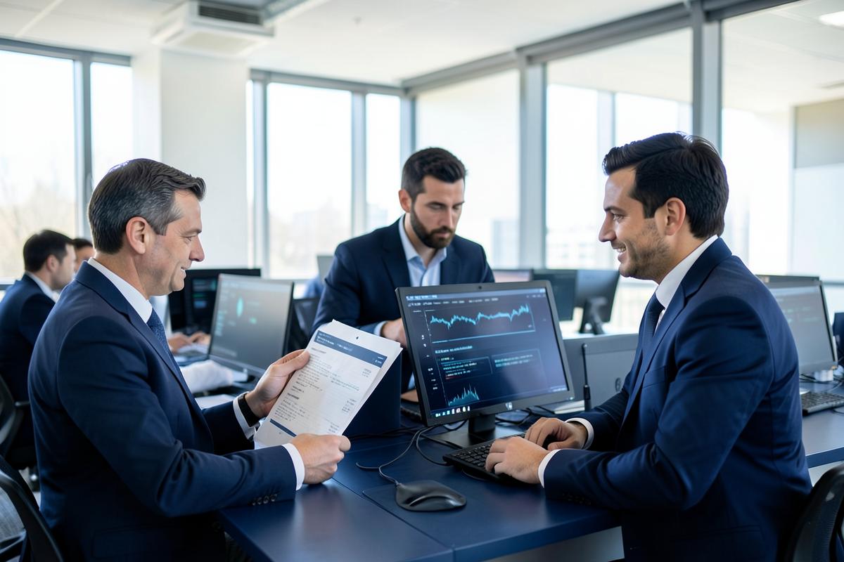 The WebBridgeSolutions team collaborating in the office